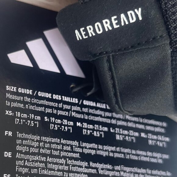 Adidas Aeroready Training Gloves Womens Large Black Aerodynamic Fingerless - Picture 5 of 9